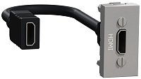 Розетка HDMI без рамки Schneider Electric Unica Modular 1-м. 1 мод. алюминий